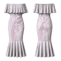 Hawaii Plumeria Lokelani Pikake Lei Couples Matching Mermaid Dress and Hawaiian Shirt Poni Mama Polynesian Tattoo LT9 - Polynesian Pride