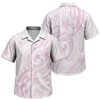 Hawaii Plumeria Lokelani Pikake Lei Family Matching Long Sleeve Bodycon Dress and Hawaiian Shirt Poni Mama Polynesian Tattoo LT9 Son's Shirt Pink - Polynesian Pride
