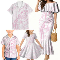 Hawaii Plumeria Lokelani Pikake Lei Family Matching Mermaid Dress and Hawaiian Shirt Poni Mama Polynesian Tattoo LT9 - Polynesian Pride