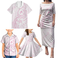 Hawaii Plumeria Lokelani Pikake Lei Family Matching Puletasi and Hawaiian Shirt Poni Mama Polynesian Tattoo LT9 - Polynesian Pride