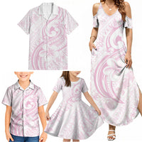 Hawaii Plumeria Lokelani Pikake Lei Family Matching Summer Maxi Dress and Hawaiian Shirt Poni Mama Polynesian Tattoo LT9 - Polynesian Pride
