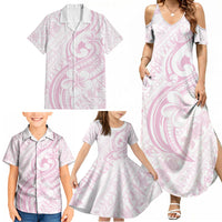 Hawaii Plumeria Lokelani Pikake Lei Family Matching Summer Maxi Dress and Hawaiian Shirt Poni Mama Polynesian Tattoo LT9 - Polynesian Pride