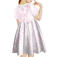 Hawaii Plumeria Lokelani Pikake Lei Kid Short Sleeve Dress Poni Mama Polynesian Tattoo