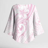Hawaii Plumeria Lokelani Pikake Lei Kimono Sleeve Blouse Poni Mama Polynesian Tattoo