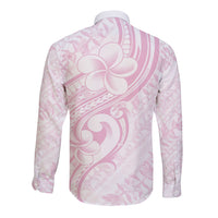 Hawaii Plumeria Lokelani Pikake Lei Long Sleeve Button Shirt Poni Mama Polynesian Tattoo LT9 - Polynesian Pride