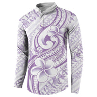 Hawaii Plumeria Lokelani Pikake Lei Button Sweatshirt Poni Polynesian Tattoo