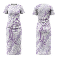 Hawaii Plumeria Lokelani Pikake Lei Couples Matching Short Sleeve Bodycon Dress and Long Sleeve Button Shirt Poni Polynesian Tattoo LT9 - Polynesian Pride