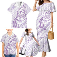 Hawaii Plumeria Lokelani Pikake Lei Family Matching Mermaid Dress and Hawaiian Shirt Poni Polynesian Tattoo LT9 - Polynesian Pride