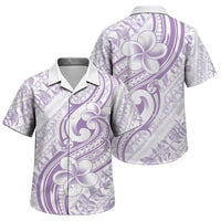 Hawaii Plumeria Lokelani Pikake Lei Family Matching Short Sleeve Bodycon Dress and Hawaiian Shirt Poni Polynesian Tattoo LT9 Son's Shirt Purple - Polynesian Pride