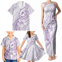 Hawaii Plumeria Lokelani Pikake Lei Family Matching Tank Maxi Dress and Hawaiian Shirt Poni Polynesian Tattoo LT9 - Polynesian Pride