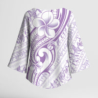 Hawaii Plumeria Lokelani Pikake Lei Kimono Sleeve Blouse Poni Polynesian Tattoo LT9 - Polynesian Pride