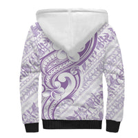 Hawaii Plumeria Lokelani Pikake Lei Sherpa Hoodie Poni Polynesian Tattoo