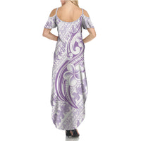 Hawaii Plumeria Lokelani Pikake Lei Summer Maxi Dress Poni Polynesian Tattoo LT9 - Polynesian Pride