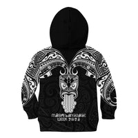 New Zealand Te Reo Maori Kid Hoodie Kia Kaha Maori Language Week Black Style LT9 - Polynesian Pride