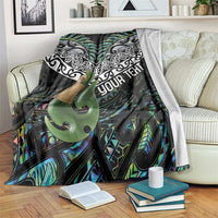 Personalised Maori Manaia Blanket New Zealand Tribal Hei Matau Papua Shell LT9 Green - Polynesian Pride