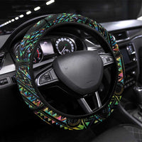 Maori Manaia Steering Wheel Cover New Zealand Tribal Hei Matau Papua Shell LT9 Universal Fit Green - Polynesian Pride