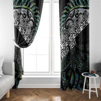 Personalised Maori Manaia Window Curtain New Zealand Tribal Hei Matau Papua Shell LT9 - Polynesian Pride