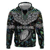 Custom New Zealand Hoodie Maori Rugby Tattoo Papua Shell