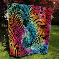 Beauty and The Warrior Polynesian Valentine Quilt Hibiscus FLowers Rainbow Style LT9 - Polynesian Pride