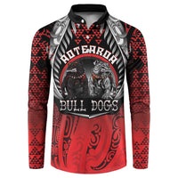 Aotearoa Bulldog Personalised Button Sweatshirt Maori Kowhaiwhai Motif