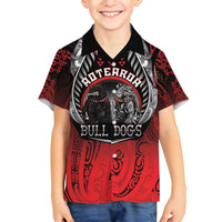Aotearoa Bulldog Personalised Family Matching Puletasi and Hawaiian Shirt Maori Kowhaiwhai Motif