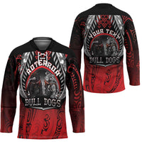 Aotearoa Bulldog Personalised Hockey Jersey Maori Kowhaiwhai Motif LT9 - Polynesian Pride