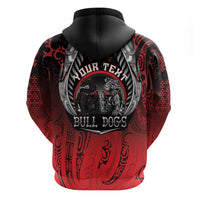Aotearoa Bulldog Personalised Hoodie Maori Kowhaiwhai Motif