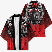 Aotearoa Bulldog Personalised Kimono Maori Kowhaiwhai Motif - Polynesian Pride