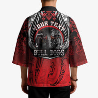 Aotearoa Bulldog Personalised Kimono Maori Kowhaiwhai Motif - Polynesian Pride