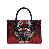 Aotearoa Bulldog Personalised Leather Bag Maori Kowhaiwhai Motif - Polynesian Pride