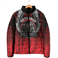 Aotearoa Bulldog Personalised Padded Jacket Maori Kowhaiwhai Motif - Polynesian Pride