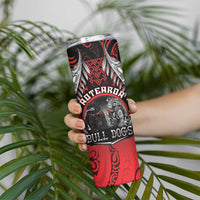 Aotearoa Bulldog Personalised Skinny Tumbler Maori Kowhaiwhai Motif