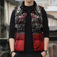 Aotearoa Bulldog Personalised Sleeveless Puffer Jacket Maori Kowhaiwhai Motif - Polynesian Pride