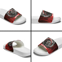 Aotearoa Bulldog Personalised Slide Sandals Maori Kowhaiwhai Motif - Polynesian Pride