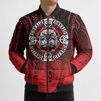 Aotearoa Bulldog Bomber Puffer Jacket New Zealand Kowhaiwhai Tribal - Polynesian Pride