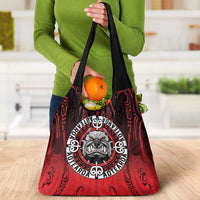 Aotearoa Bulldog Grocery Bag New Zealand Kowhaiwhai Tribal