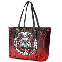 Aotearoa Bulldog Leather Tote Bag New Zealand Kowhaiwhai Tribal