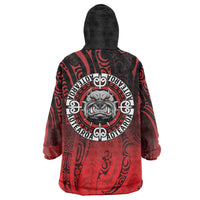 Aotearoa Bulldog Wearable Blanket Hoodie New Zealand Kowhaiwhai Tribal