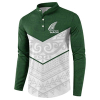 Custom New Zealand Maori Niho Taniwha Button Sweatshirt