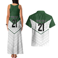 Custom New Zealand Maori Niho Taniwha Couples Matching Tank Maxi Dress and Hawaiian Shirt