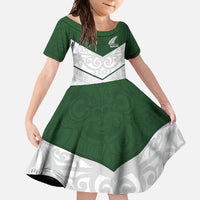 Custom New Zealand Maori Niho Taniwha Family Matching Short Sleeve Bodycon Dress and Hawaiian Shirt