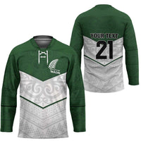 Custom New Zealand Maori Niho Taniwha Hockey Jersey LT9 - Polynesian Pride