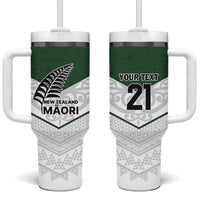 Custom New Zealand Maori Niho Taniwha Tumbler With Handle LT9 One Size: 40 oz Green - Polynesian Pride