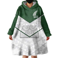 Custom New Zealand Maori Niho Taniwha Wearable Blanket Hoodie