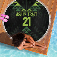 Custom New Zealand Maori Koru Koiri Motif Beach Blanket