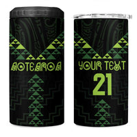 Custom New Zealand Maori Koru Koiri Motif 4 in 1 Can Cooler Tumbler