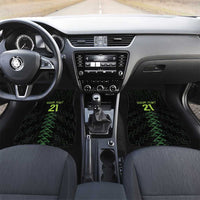 Custom New Zealand Maori Koru Koiri Motif Car Mats LT9 Set 2pcs - Front Green - Polynesian Pride