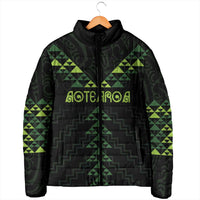 Custom New Zealand Maori Koru Koiri Motif Padded Jacket - Polynesian Pride