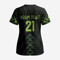 Custom New Zealand Maori Koru Koiri Motif Scrub Top - Polynesian Pride