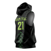 Custom New Zealand Maori Koru Koiri Motif Sleeveless Hoodie - Polynesian Pride